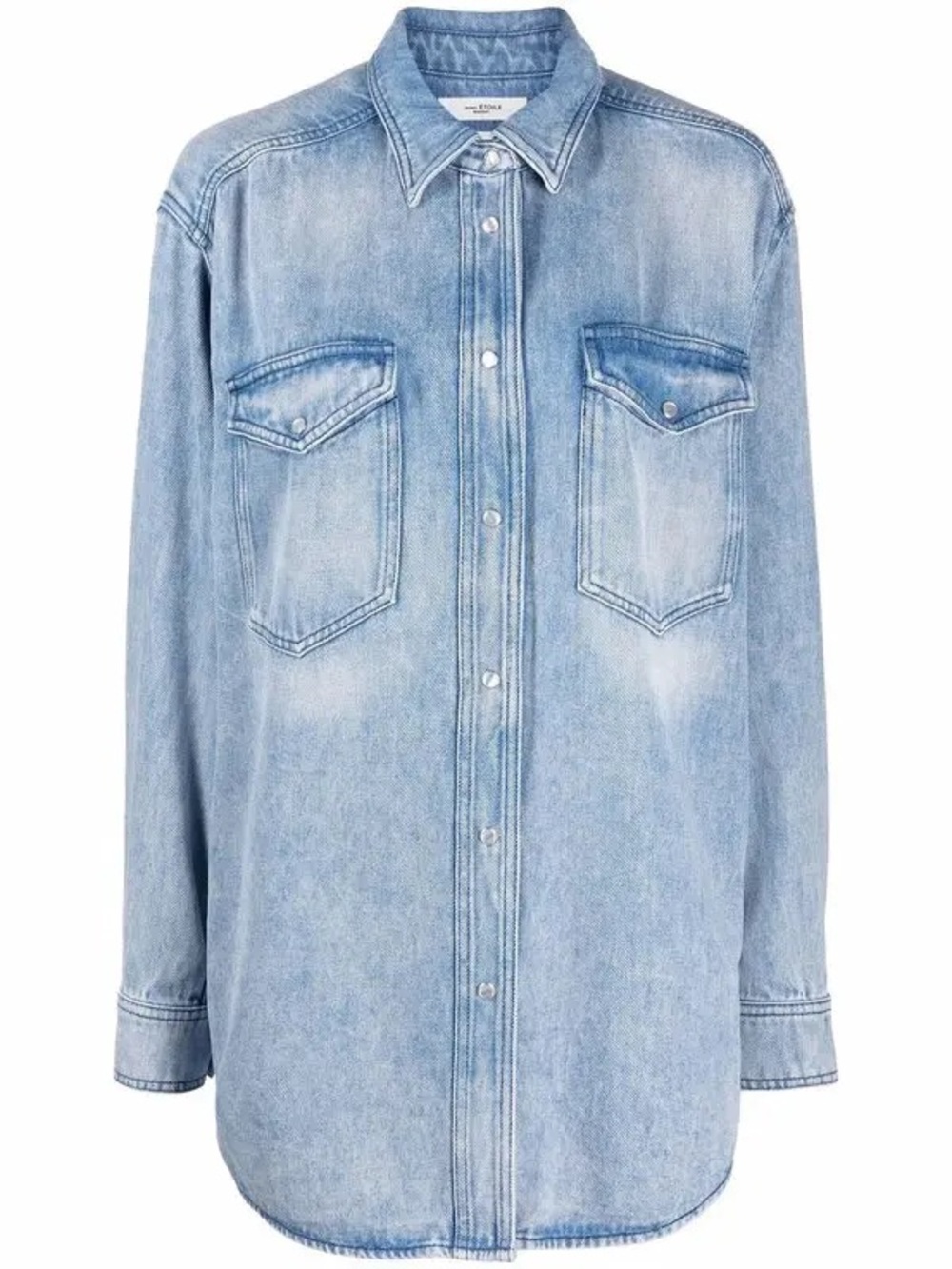 Isabel Etoile Marant Tania Faded Denim Oversized Shirt French Size 38